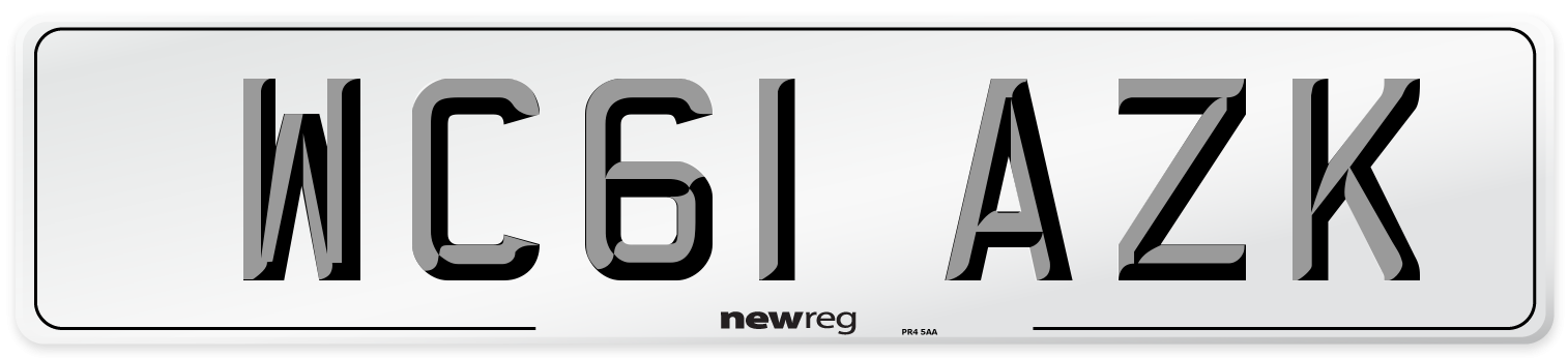 WC61 AZK Number Plate from New Reg